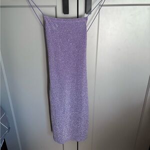 H&M Shimmering Lavender Midi Dress